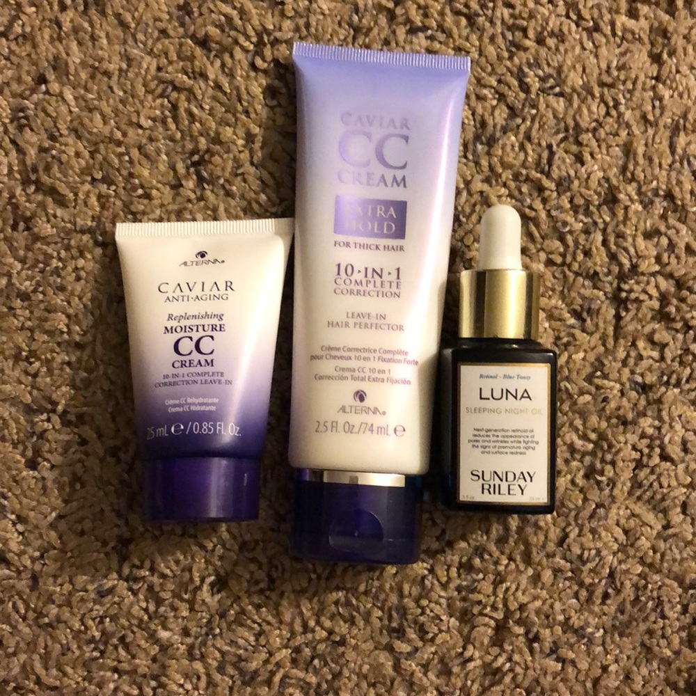 Sunday Riley Luna oil & alterna CC cream